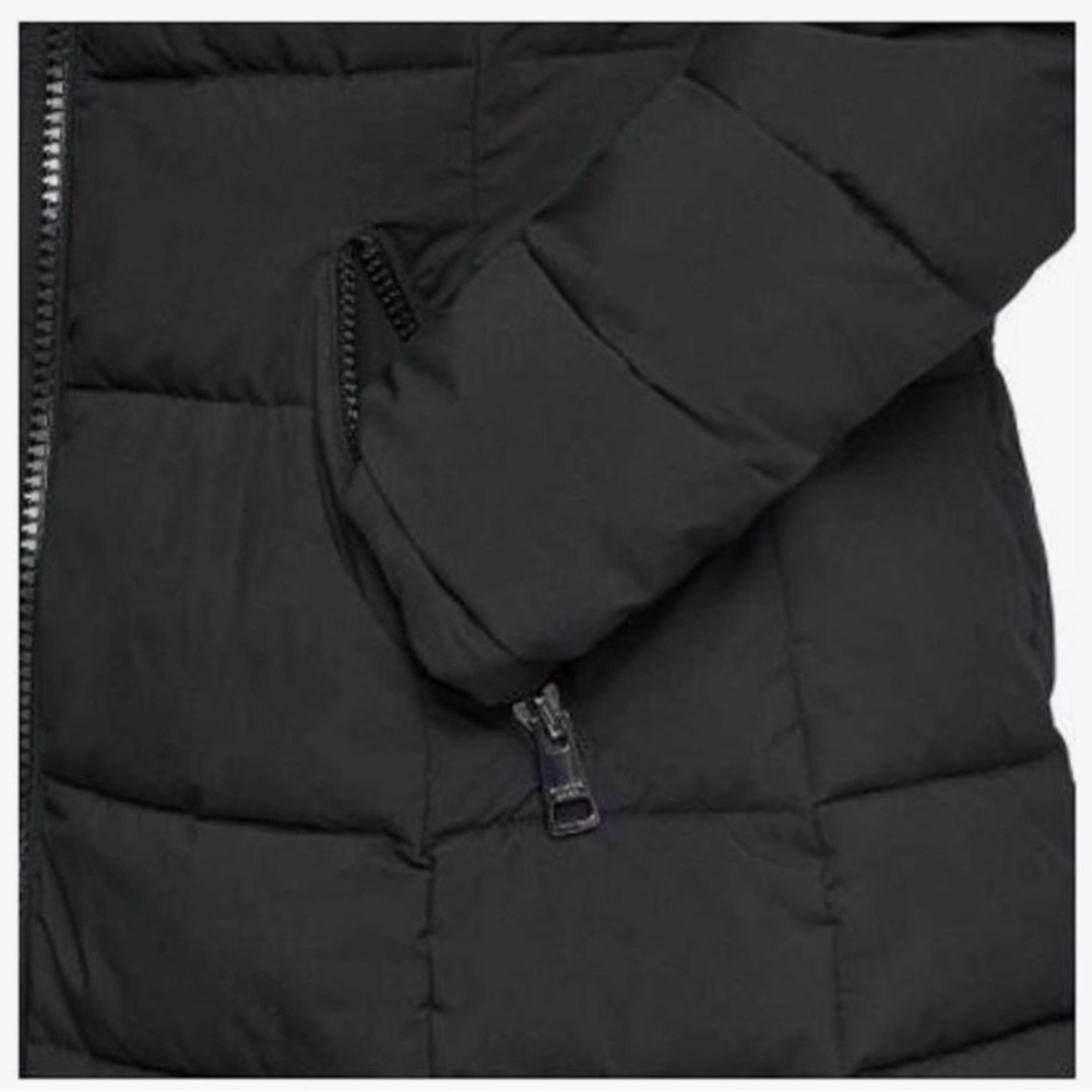 Andrew Marc ladie’s long stretch coat fur hooded ja Sz XL & XXL color black NWT - Picture 6 of 7